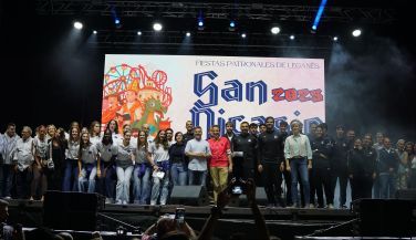 El UC3M Voleibol Leganés da el pregón de las Fiestas de San Nicasio en un día histórico para el depo