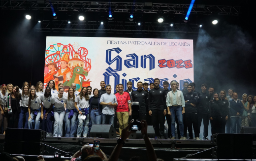 El UC3M Voleibol Leganés da el pregón de las Fiestas de San Nicasio en un día histórico para el depo